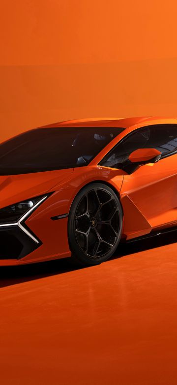 Lamborghini Revuelto, Exotic car, Hybrid sports car, Orange aesthetic, 5K, 8K, 2023