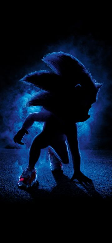 Sonic the Hedgehog, Black background, 5K, 8K