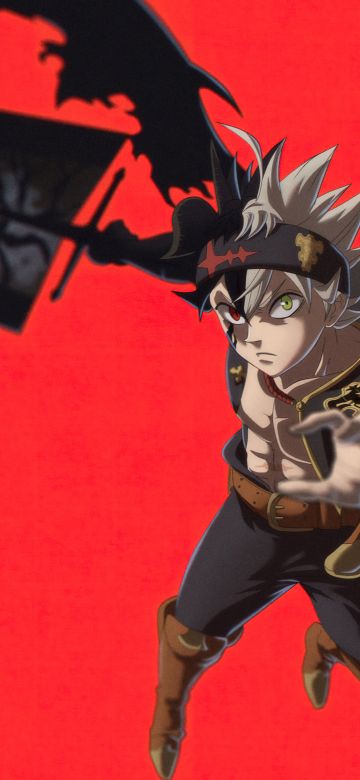 Asta, Red background, Black Clover