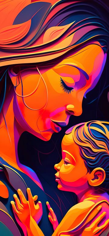 Mother's Day, Child, Mother, AI art, Mom