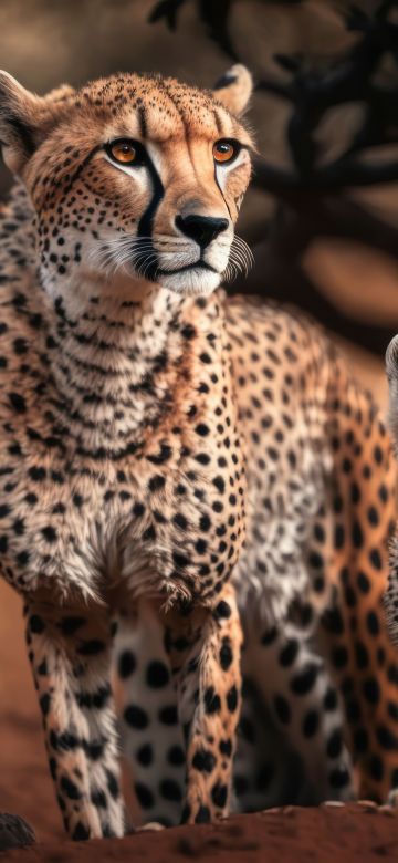 Cheetah, Cheetah cub, AI art