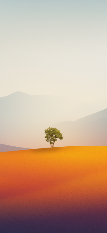 Lone tree, Landscape, AI art, Mountains, 5K