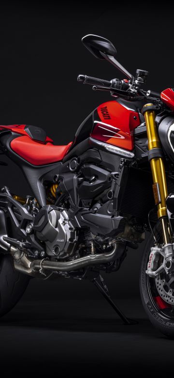 Ducati Monster SP, Sports bikes, 2023, Dark background