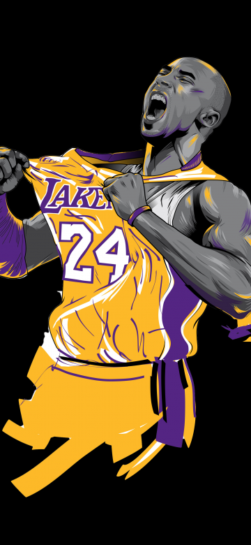 Kobe Bryant, Los Angeles Lakers, 5K, Black background, American basketball player