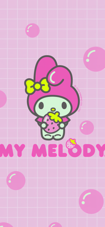 My Melody, Cute cartoon, Pink, 5K, Pink text