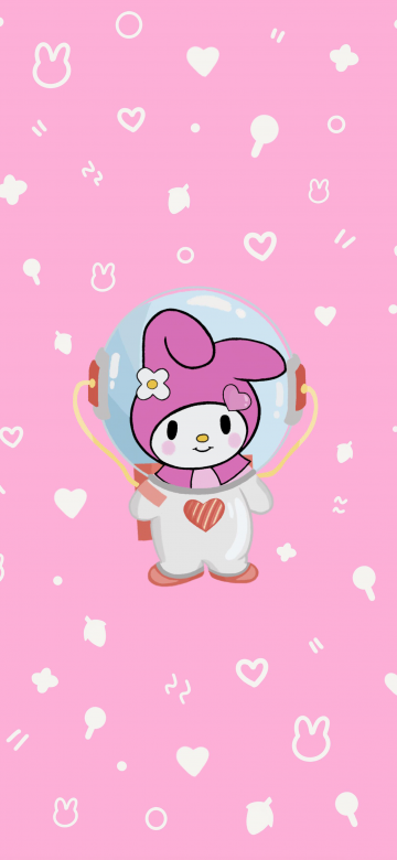 My Melody, 5K, Pink background, Sanrio