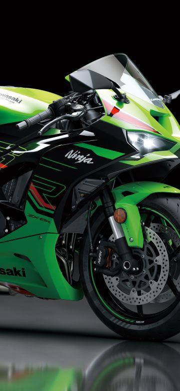 Kawasaki Ninja ZX-6R, 2024, Sports bikes, 5K, Dark background