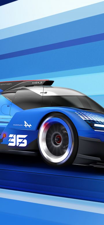 Alpine A424_β, Le Mans Hypercar, Prototype, 2024, 5K, Blue