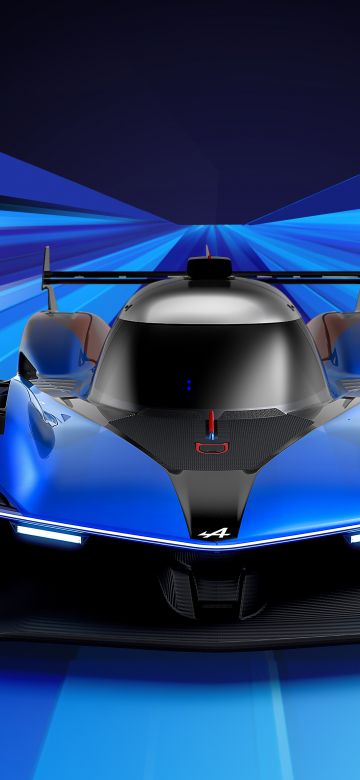 Alpine A424_β, Prototype, Le Mans Hypercar, 2024, 5K, Blue