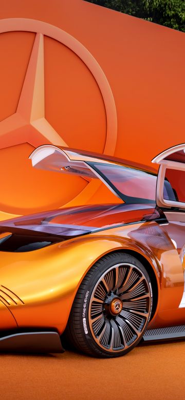 Mercedes-Benz Vision One-Eleven, Electric cars, 5K, Orange