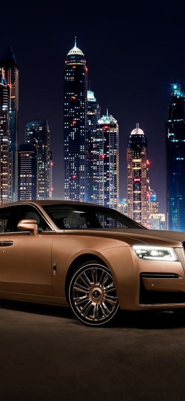 Rolls-Royce Ghost Extended, Dubai Marina, Night City, Bespoke, 5K, 8K