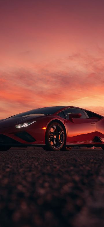 Lamborghini Huracan EVO RWD, Sunset, 5K