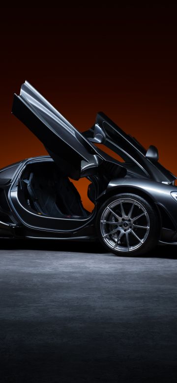 McLaren P1, 5K, CGI, Black cars