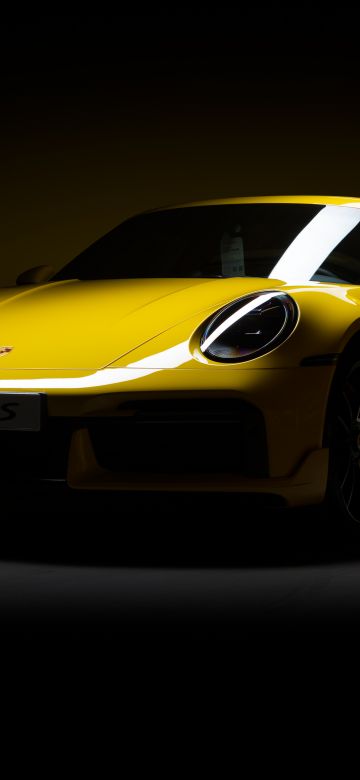 Porsche 911 Turbo S, CGI, Dark background