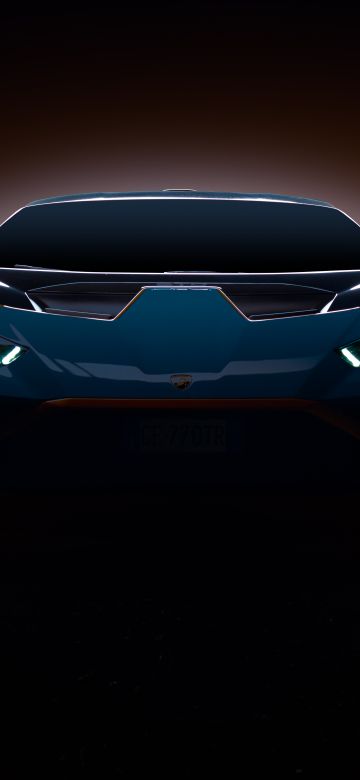 Lamborghini Huracán STO, Aesthetic, CGI, 5K, Dark background