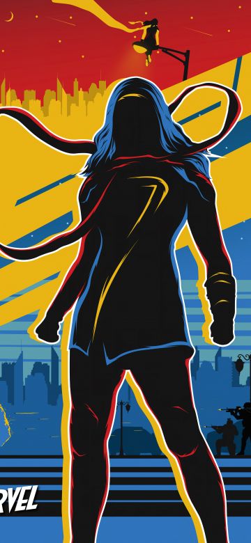 Kamala Khan, Ms. Marvel, Marvel Superheroes, 5K, Illustration