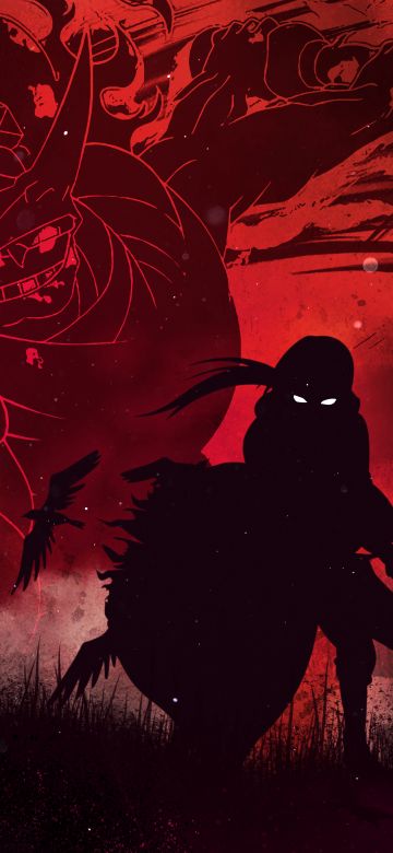 Itachi Uchiha, Silhouette, Naruto, Ninja, Illustration