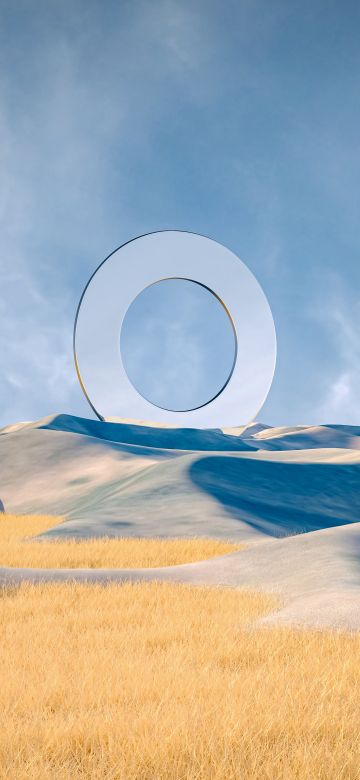 Desert, Geometric, Glass, Surreal, Circle, 5K, Serene