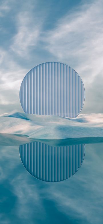 Geometric, Desert, Surreal, Reflection, 5K