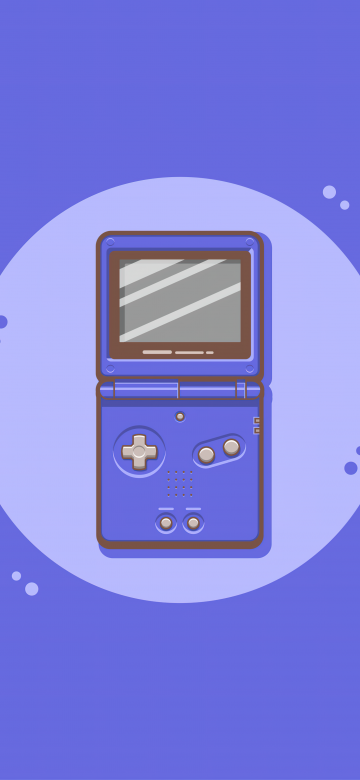 Gameboy SP, Minimalist, Blue background, Simple