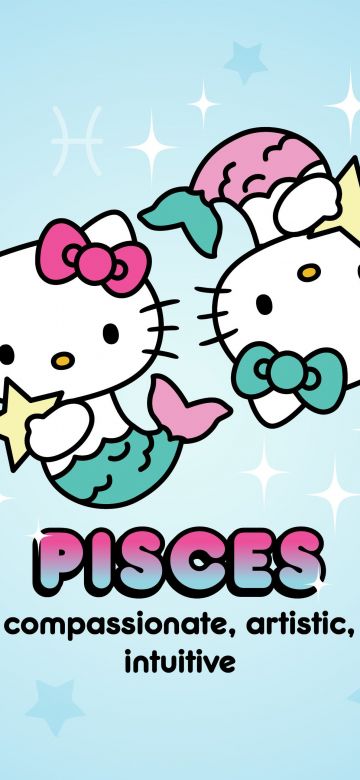 Pisces, Hello Kitty, Zodiac sign, Artistic, 5K, Sanrio