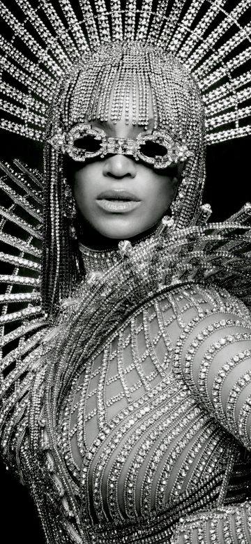 Beyonce, Vogue, Monochrome, 2023, 5K, AMOLED, Black background, Black and White