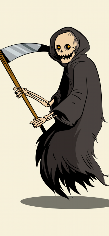 Grim Reaper, Minimalist, 8K, Illustration, Ghost, 5K