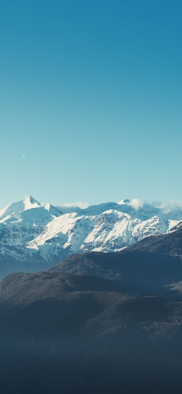 Mountains, Winter, Daytime, Glacier, Blue, Mountain range, 5K