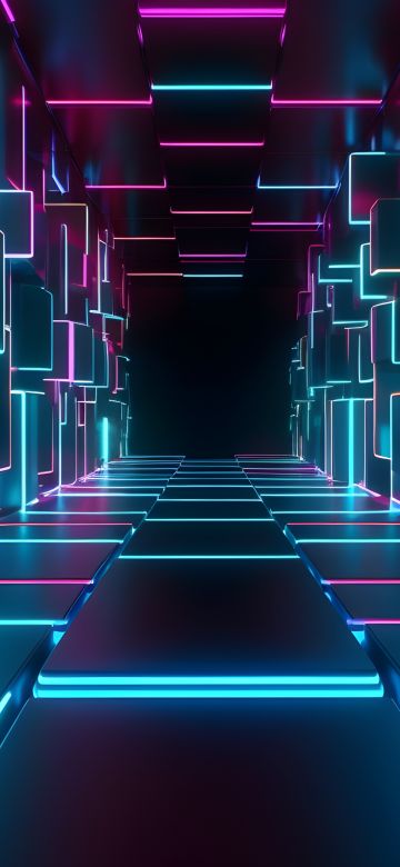 Neon Lights, 3D Render, Surreal, 5K, Neon background