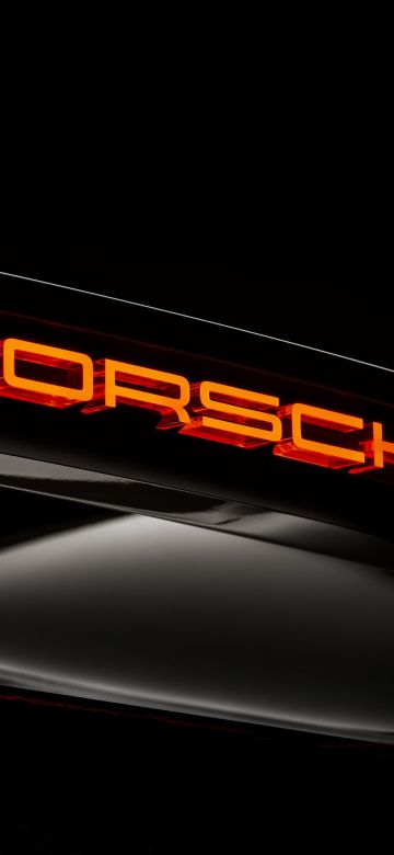 Porsche Mission X, Rear View, Illuminated, Logo