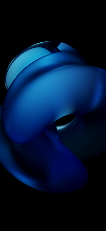 HarmonyOS, AMOLED, 3D Render, Blue abstract, 5K, Stock