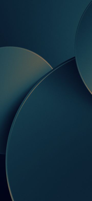 Dark blue, Circles, Gradient background, 5K