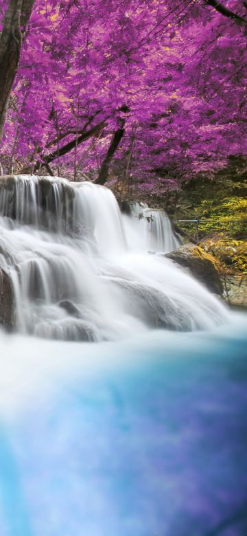 Erawan Falls, Spring, Waterfall, Forest, Autumn, Thailand, 5K