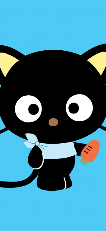 Chococat, Minimalist, Cyan background, Cute cartoon, 5K, Simple