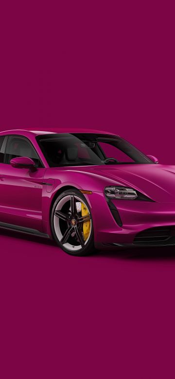 Porsche Taycan, Magenta, 5K, CGI