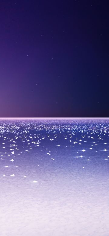 Salt Lake, Purple aesthetic, Night, Surreal, Landscape