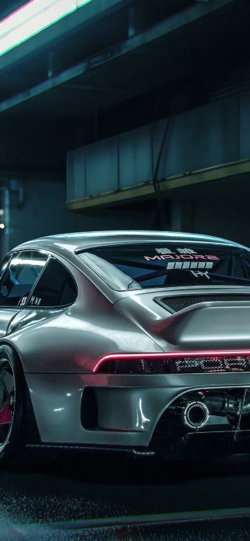 Porsche 911, Cyberpunk, CGI, 5K