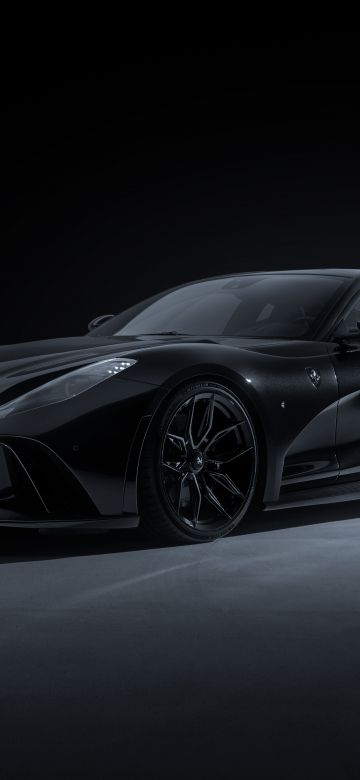 Ferrari 812 Superfast N-Largo, 2023, 5K, 8K, Black cars, Dark background