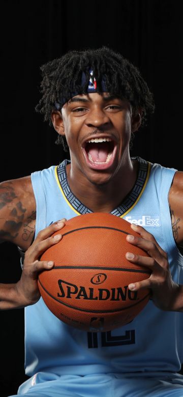 Ja Morant, 5K, American basketball player, Dark background, Memphis Grizzlies