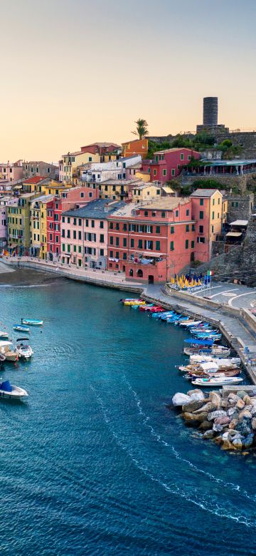 Vernazza, Cinque Terre, Italy, Scenic, Tourist attraction, Mediterranean, Beach