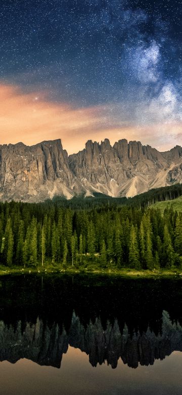 Karersee Lake, 5K, Dolomites, Lago di Carezza, Alpine lake, Peaceful, Italy