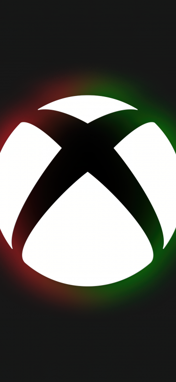 Glowing, Xbox, Dark background, Minimalist, 5K