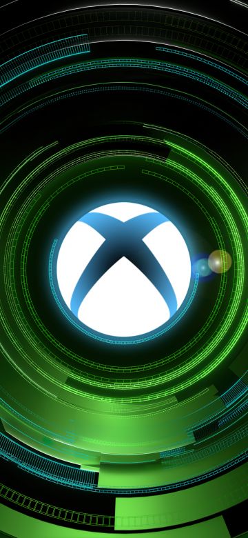 Futuristic, Xbox logo, Abstract background, Green abstract, 5K