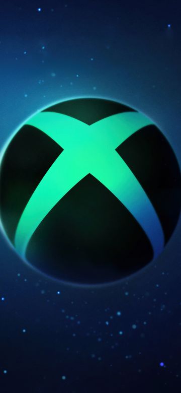 Xbox logo, Dark blue, 5K, Blue background