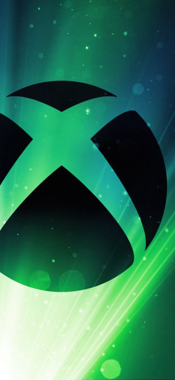 Glowing, Xbox logo, 5K, Green background