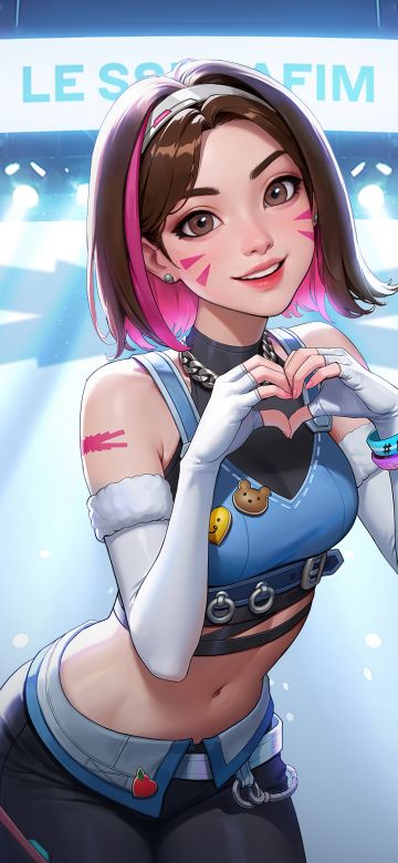 DVa, Le Sserafim, Overwatch 2, Skin, K-pop, 5K