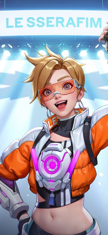 Tracer, Le Sserafim, Overwatch 2, Skin, K-pop, 5K