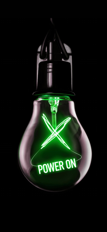 Xbox, Neon sign, Power on, 5K, Black background, AMOLED