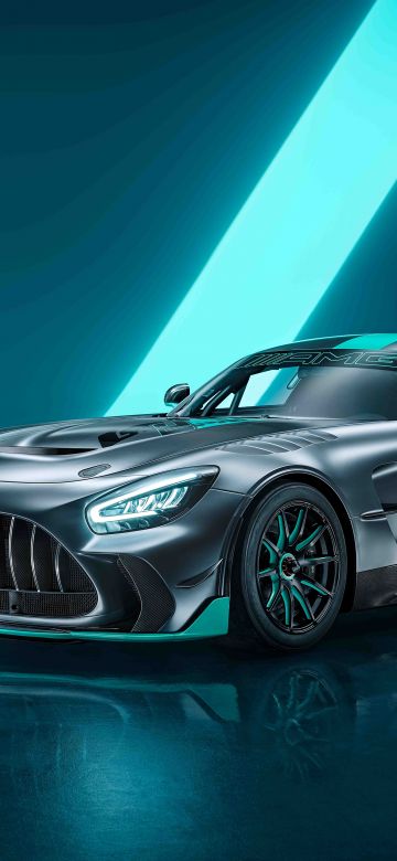 Mercedes-AMG GT2 PRO, 5K, Aesthetic Cyan, Race cars