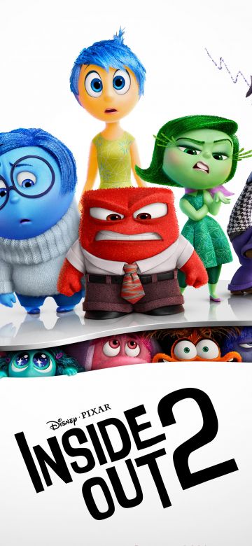 Inside Out 2, 2024 Movies, Animation movies, Pixar movies, 5K, 8K, White background, Joy (Inside Out), Sadness (Inside Out), Anger (Inside Out), Fear (Inside Out), Disgust (Inside Out), Anxiety (Inside Out)